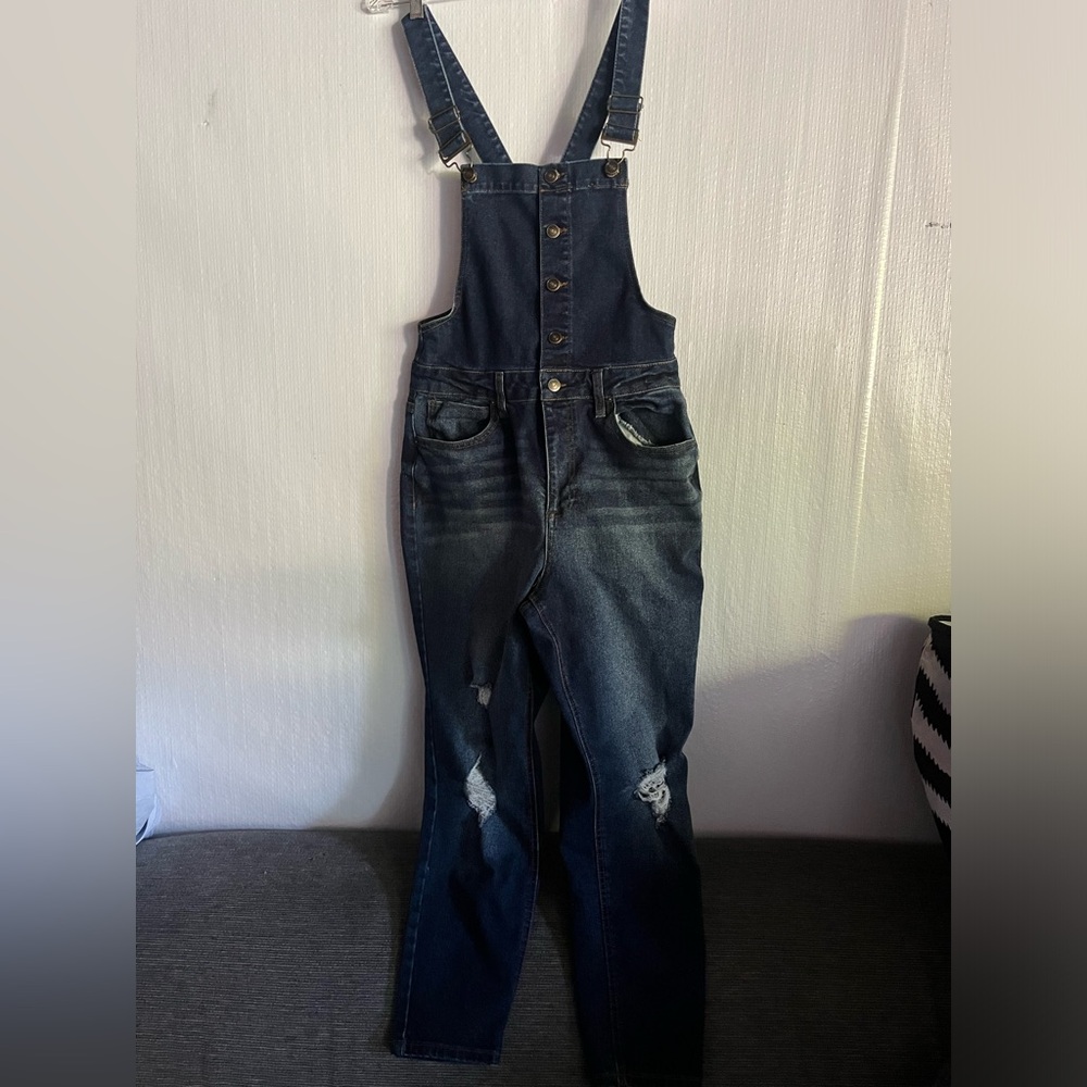 Dark Blue Denim Overalls